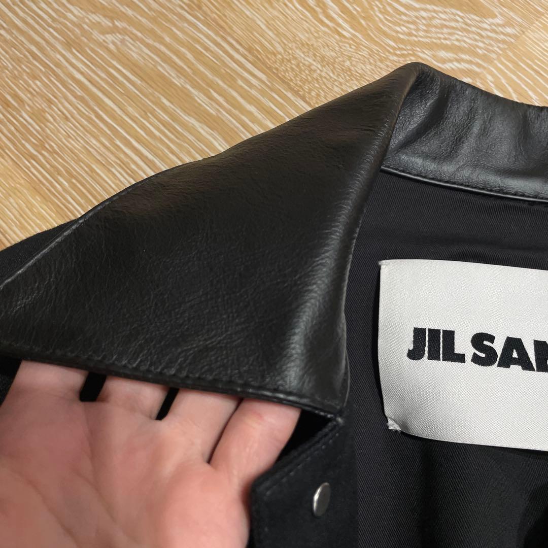 JIL SANDER 25SS 襟レザー カバーオール　チョアジャケット　44