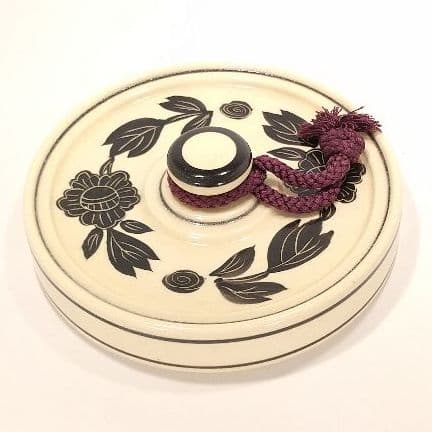 真葛香斎 宮川香斎 鉄絵花王 文鎮形置物