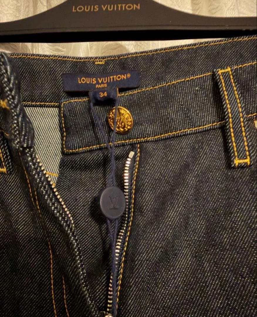 LOUIS VUITTON デニム パンツ モノグラム 34 新品タグ付き