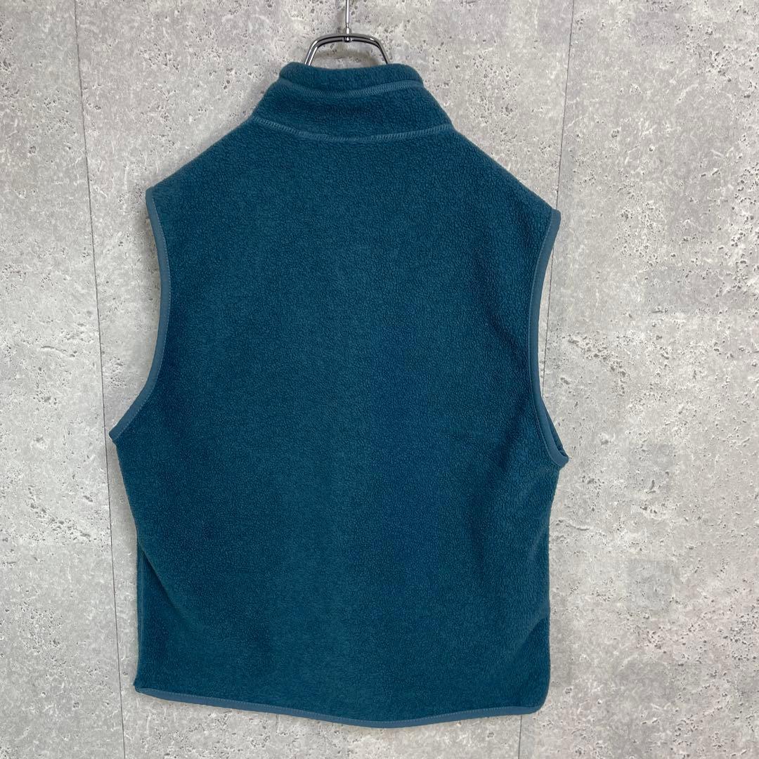 パタゴニア　シンチラ　フリースベスト　くすみブルー　刺繍ロゴ　M