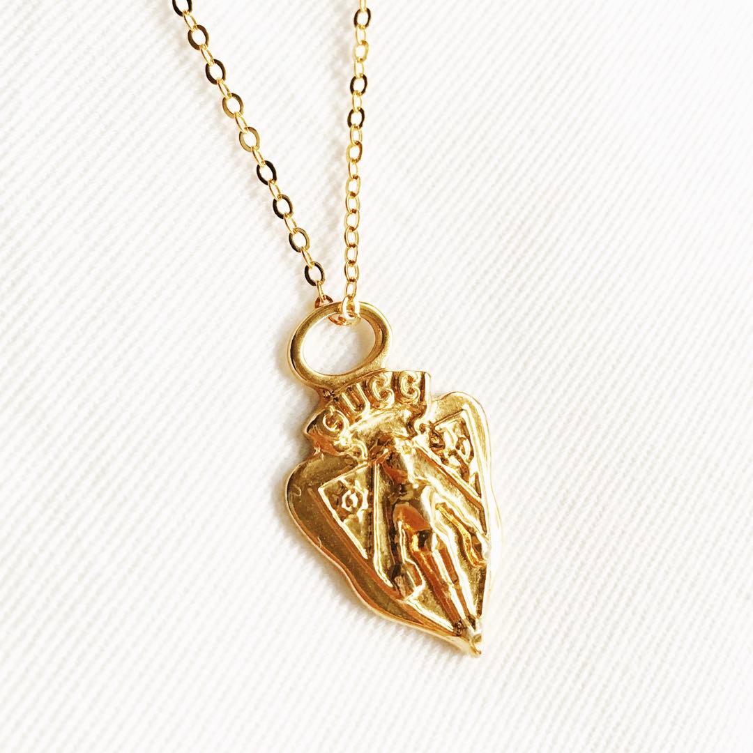 【美品】OLDGUCCI オールドグッチ クレストチャーム ネックレス デムナ