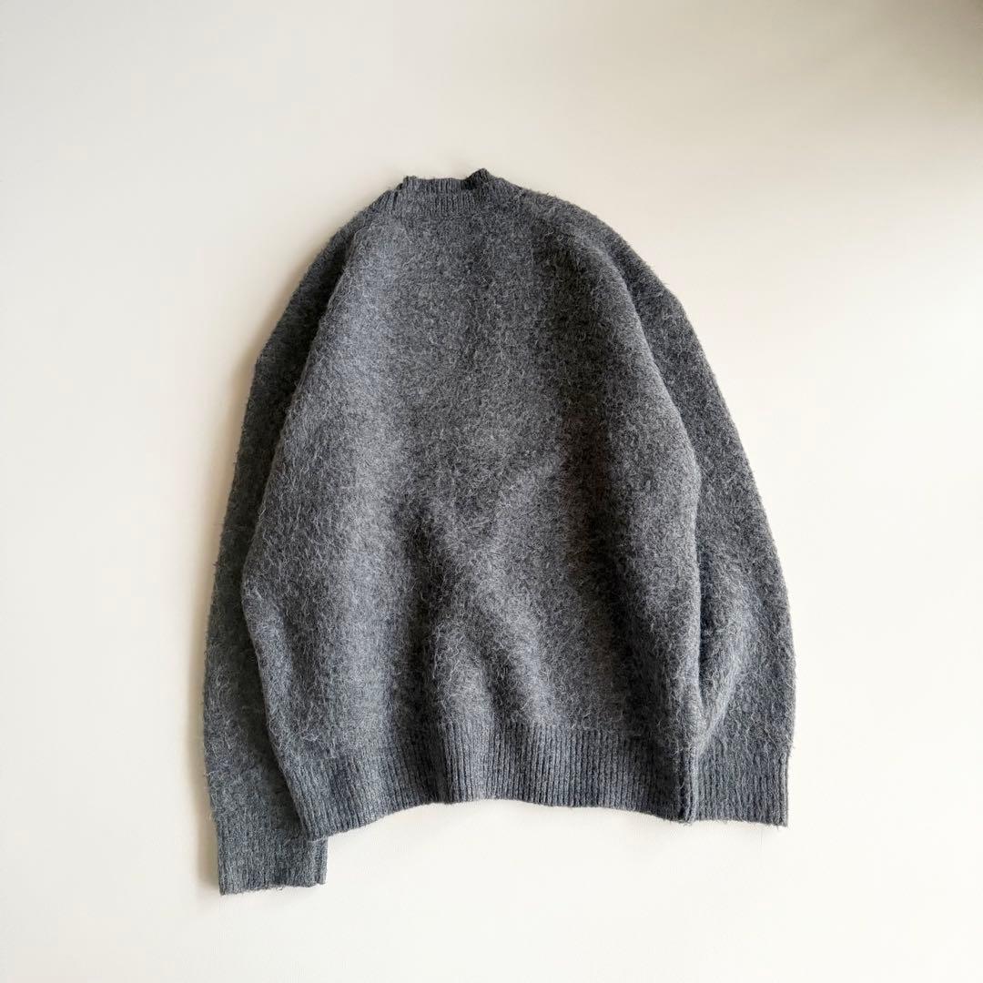 23AW 【トゥデイフル】Brashed Vneck Cardigan グレー