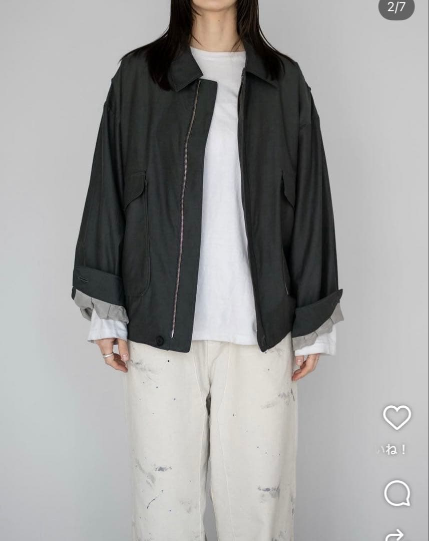 YOKE 26ss Wool Nylon Flight Jacket 3 深緑