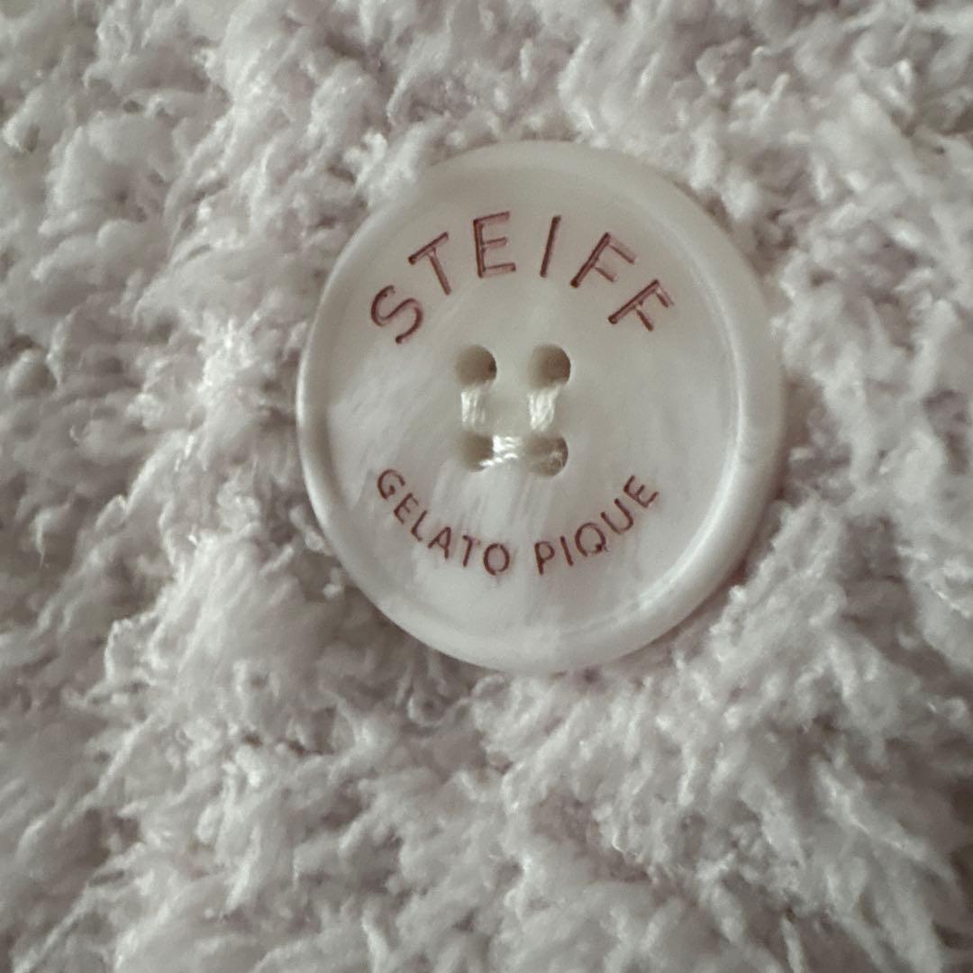 ジェラートピケ　Steiff シュタイフ　コラボ　カーディガン　ピンク　ベア