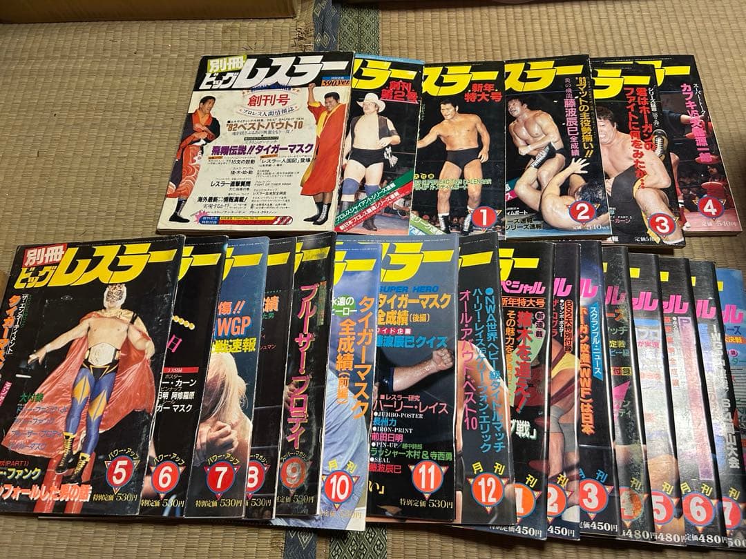 別冊ビックレスラー創刊号から最終号、週刊ビックレスラー創刊号から6号(欠品なし)