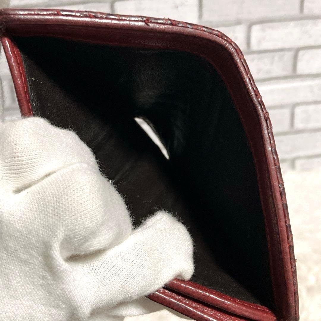 【極希少】 GUCCI 折り財布 コンパクト GGマーモント パイソン レッド