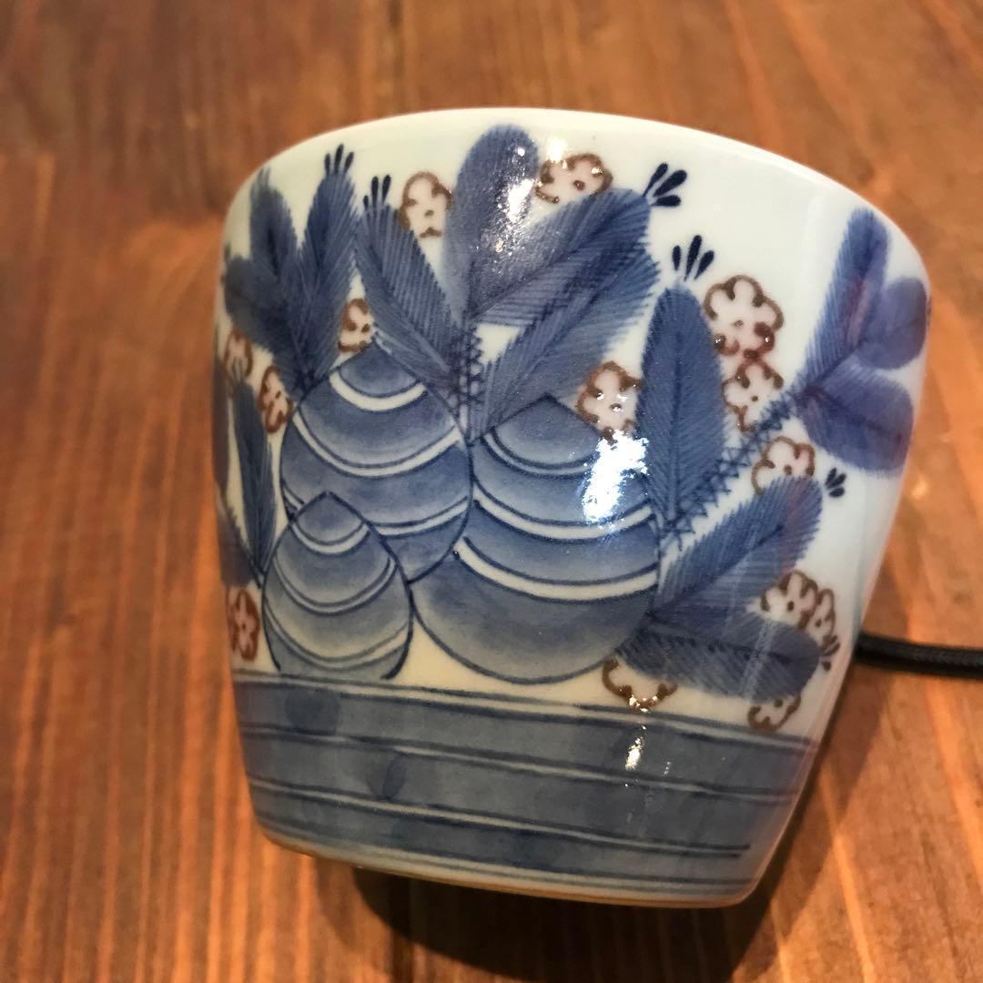 美品　伊万里　鍋島焼　そば猪口　蛤　時代物　丁寧な絵柄が素敵な　落ち着いた色合い