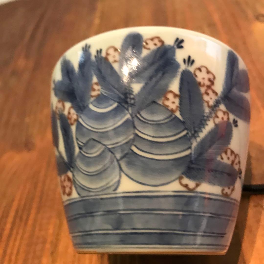 美品　伊万里　鍋島焼　そば猪口　蛤　時代物　丁寧な絵柄が素敵な　落ち着いた色合い