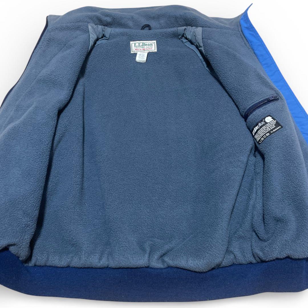 定番 80s USA製 L.L.Bean ウォームアップジャケット L 青