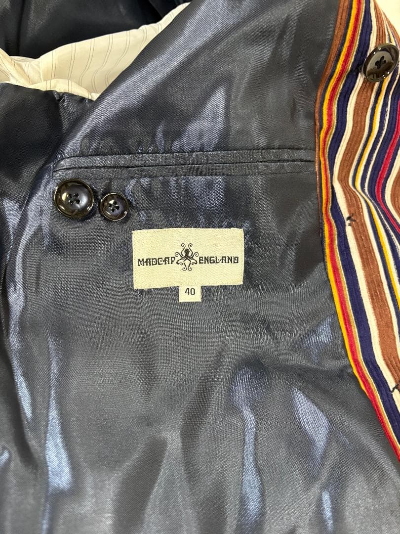 Madcap England ストライプ テーラードジャケット