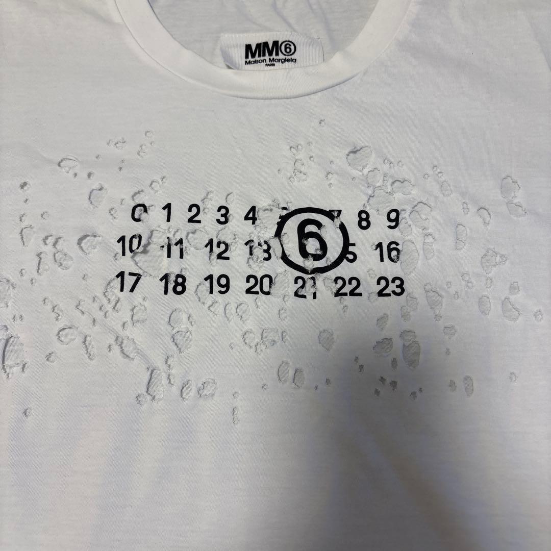 ＭＭ6 エムエムシックス ナンバーモチーフ Tシャツ 白 ホワイト 値下げ❌