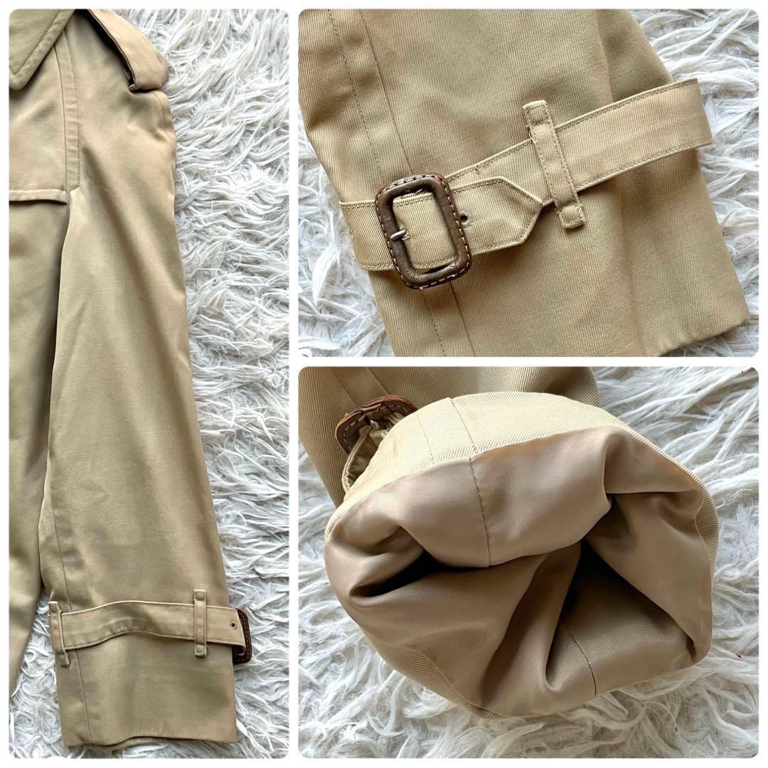 【美品ハニーベージュ】バーバリー　トレンチコート　ノバチェック　ロング丈　白タグ