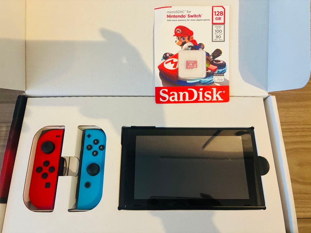 Nintendo Switch 本体 赤/青 128GB microSDカード付