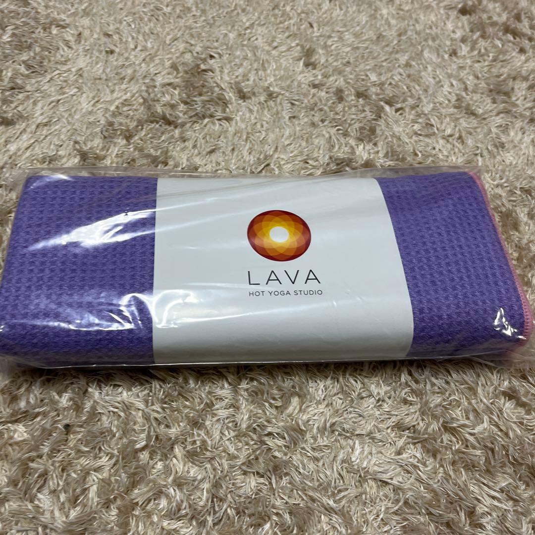 LAVA ホットヨガ　ヨガマット（ピーチ）&マットケース　ヨガラグ　3点セット