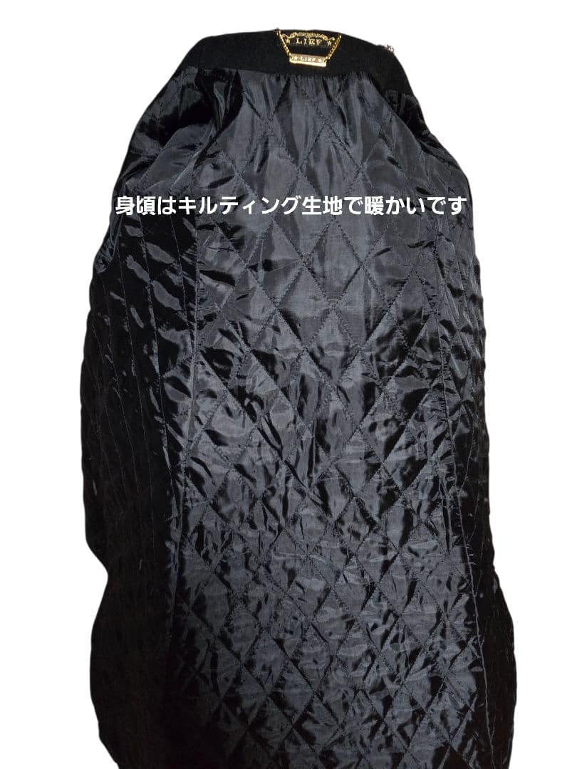 LIEF ファーカラー2wayコート ブラック ゴス ゴシック 黒ロリータ