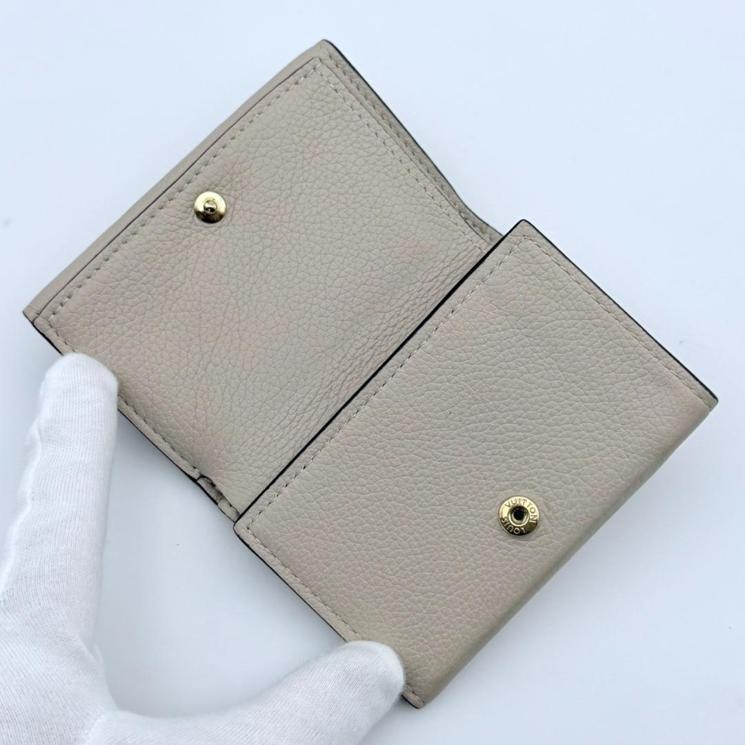 ルイヴィトン ポルトフォイユ ロック ミニ 三つ折り財布 ベージュ