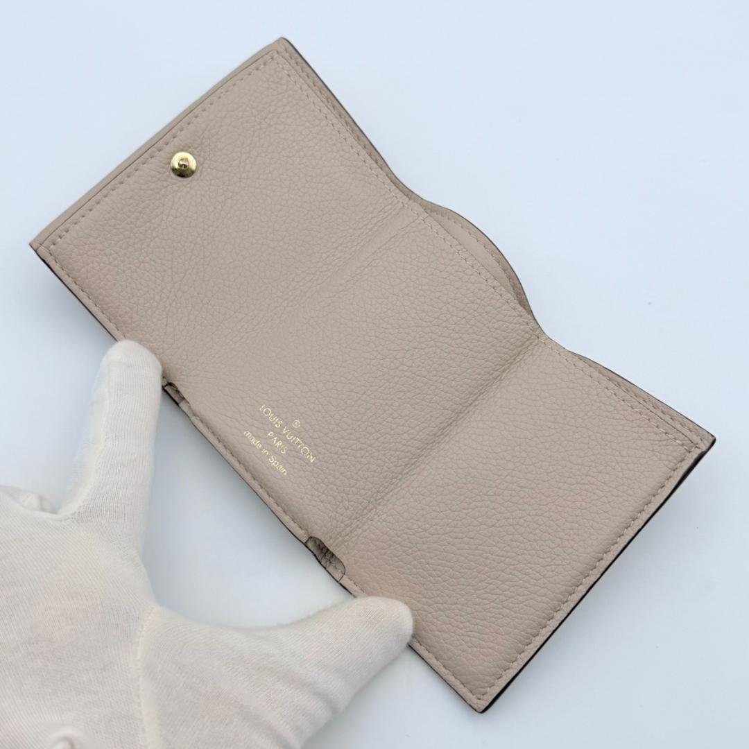 ルイヴィトン ポルトフォイユ ロック ミニ 三つ折り財布 ベージュ