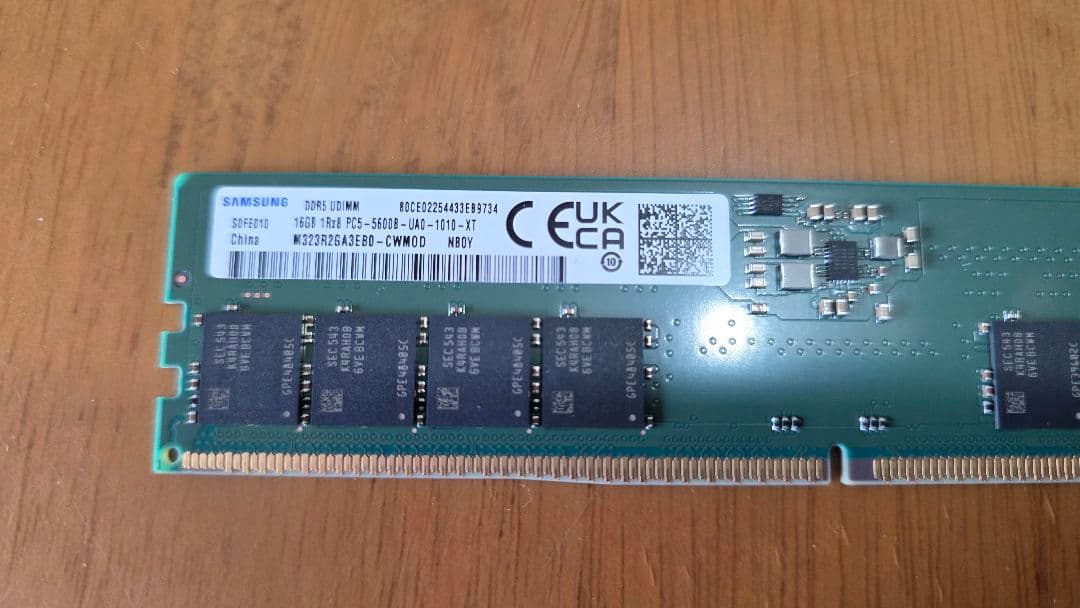 【3/18まで】Samsung DDR5 16GB 1枚