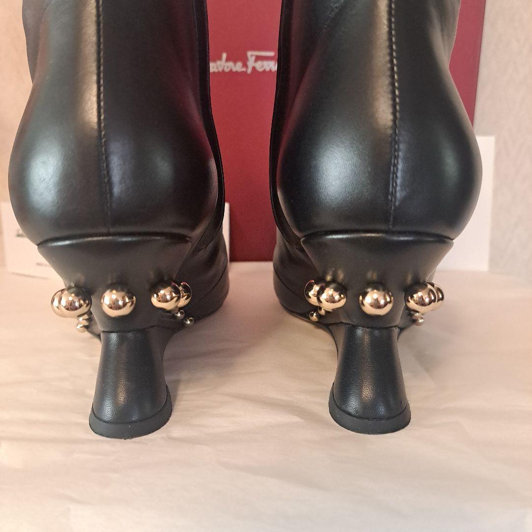 最終価格❕Ferragamo　ブーツ　7D　ブラックショートブーツ