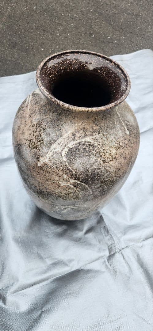 ドイツ ルシャ Ruscha 陶器 花瓶 ヴィンテージ 約51x30 美しい釉薬