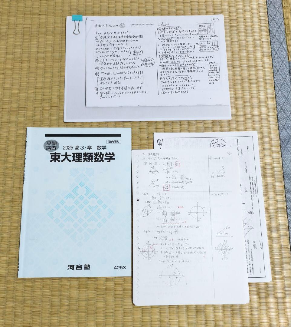 【最新2025/藤野真也先生】河合塾 夏期講習 東大数学 板書+授業・共テ対策プ