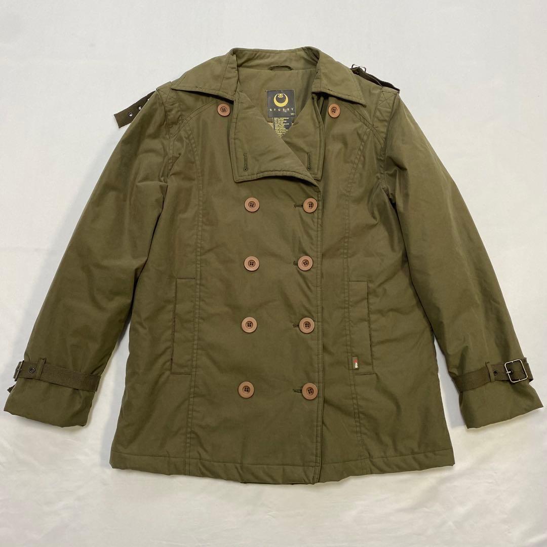 【stussy】　ステューシー　カーキ　ミリタリージャケット　キルティング　中綿