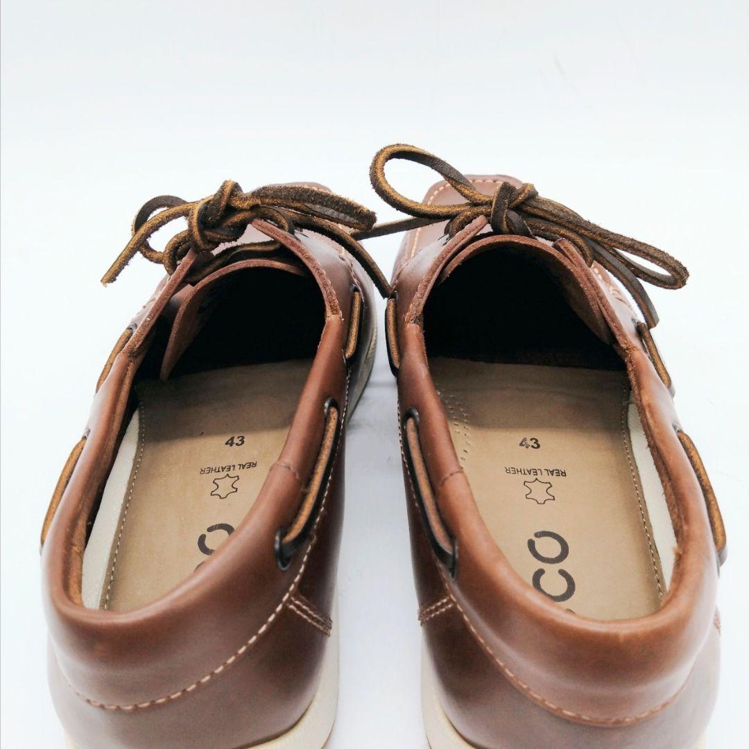ecco エコー レザー デッキシューズ ブラウン 43　420