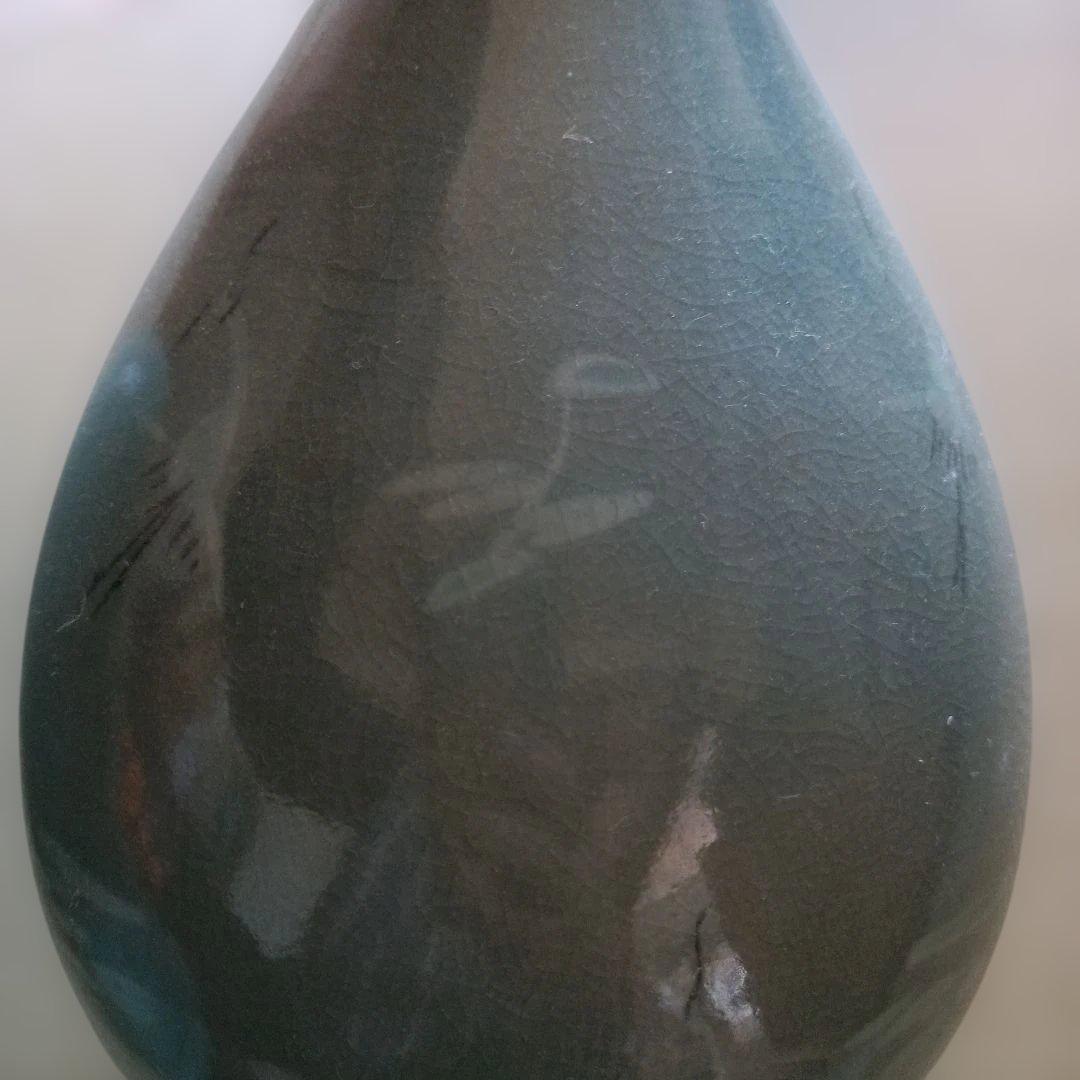 青緑色 花瓶 清光
