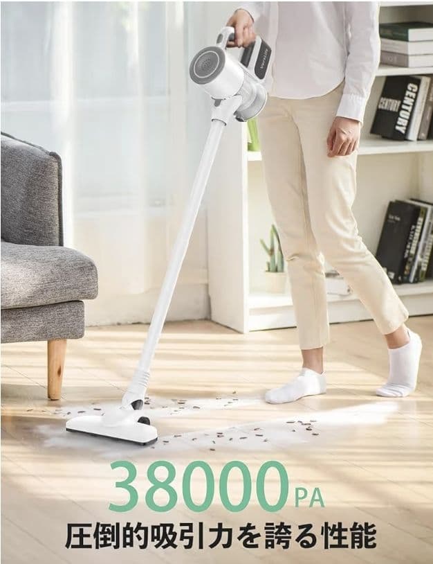 コードレス掃除機 38000pa サイクロン スティッククリーナー ハンディ