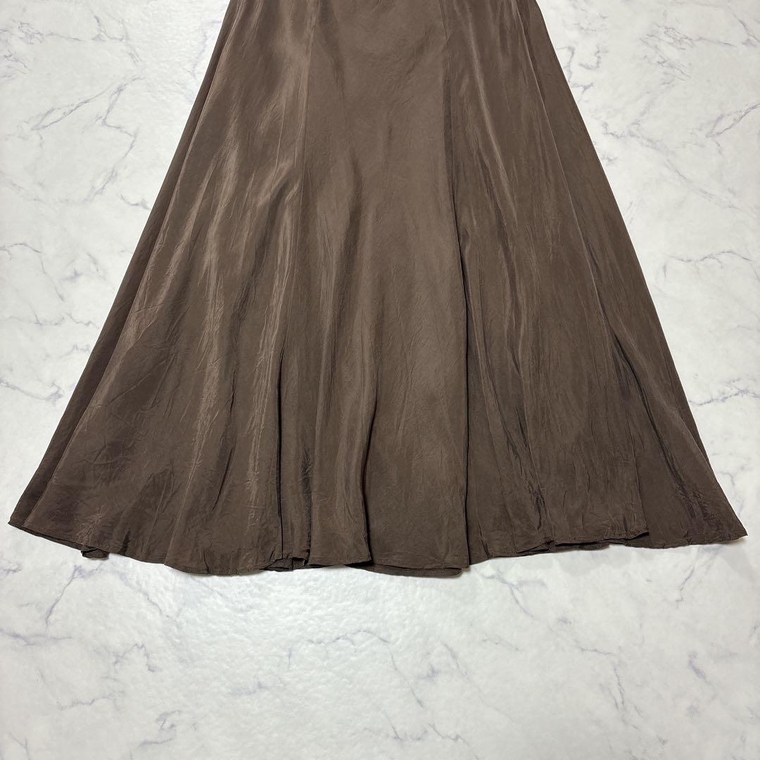 プラージュ24年 Washable Fibril ロングスカート ブラウン 38