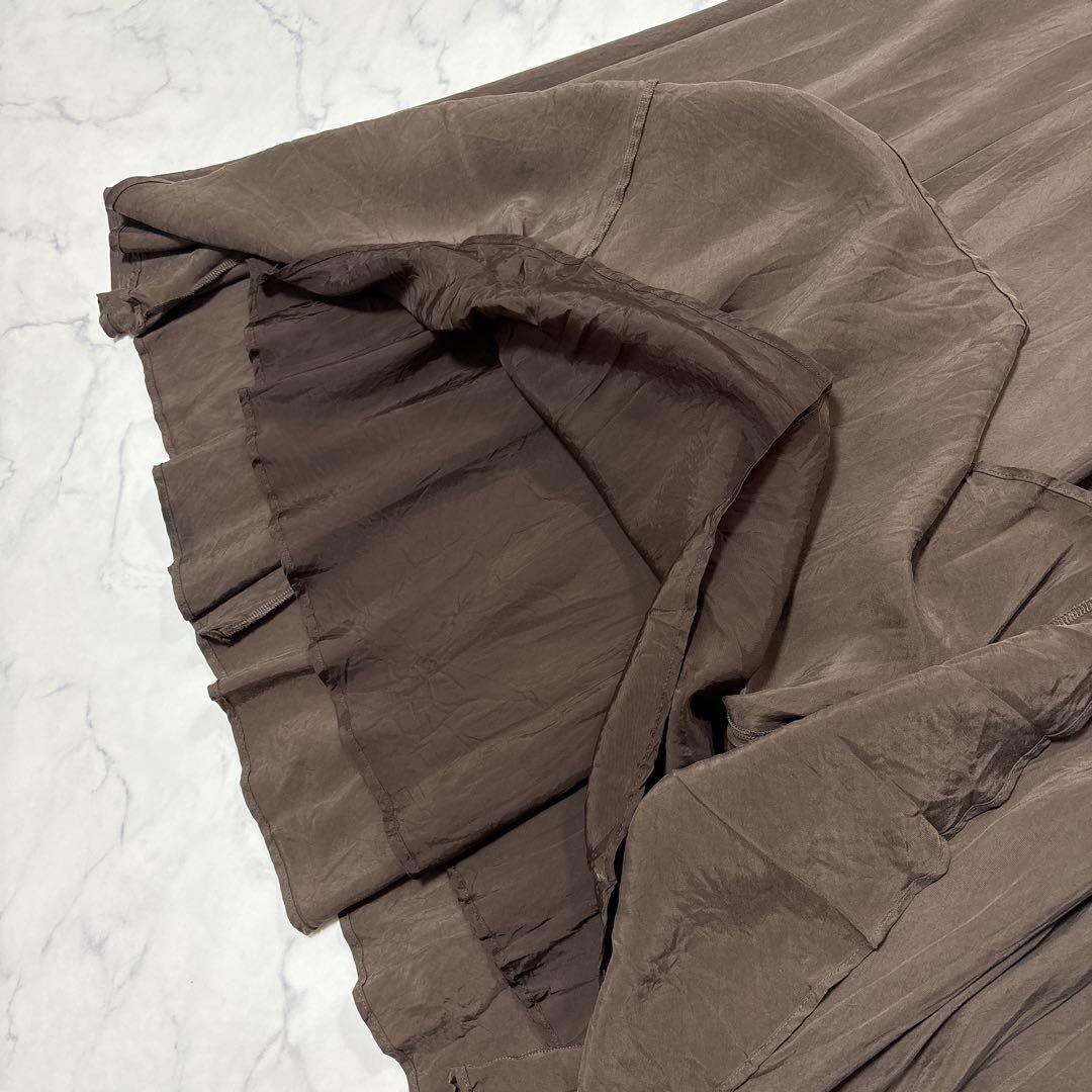 プラージュ24年 Washable Fibril ロングスカート ブラウン 38