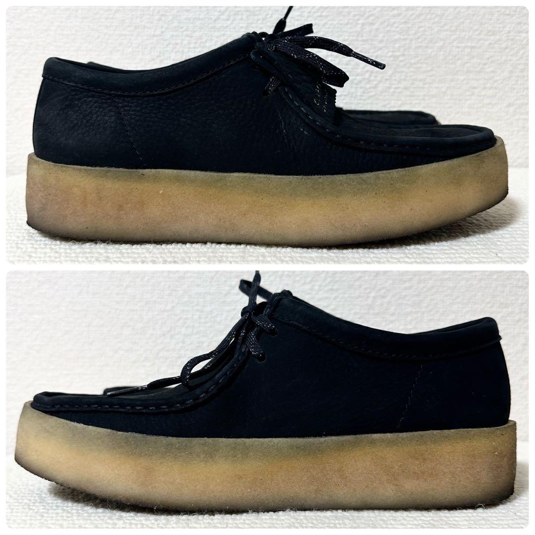 クラークス ワラビーカップ モカシンシューズ ブラック レザー 本革 ヌバック