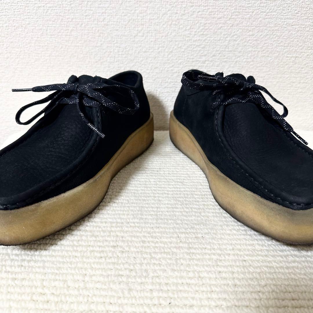 クラークス ワラビーカップ モカシンシューズ ブラック レザー 本革 ヌバック
