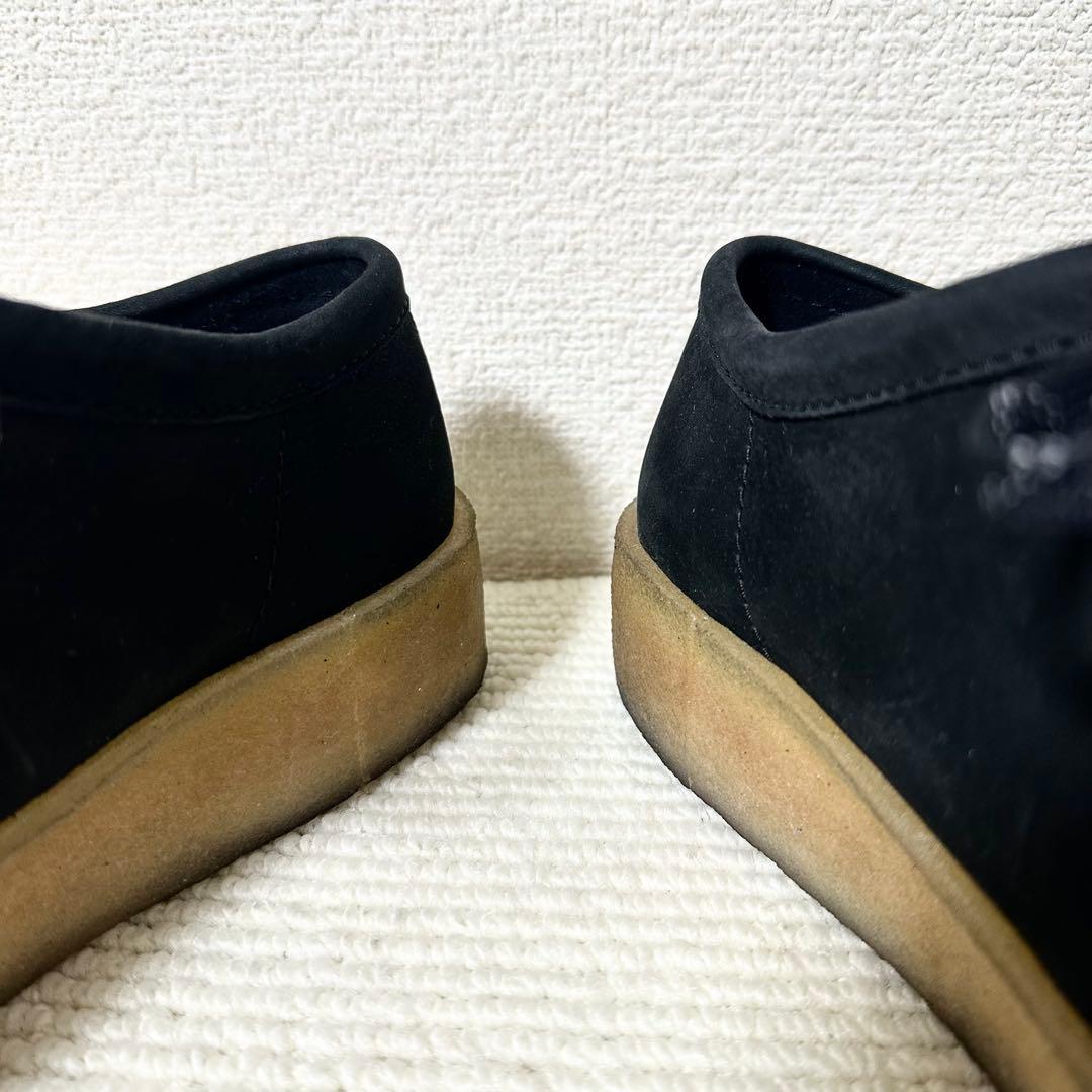 クラークス ワラビーカップ モカシンシューズ ブラック レザー 本革 ヌバック