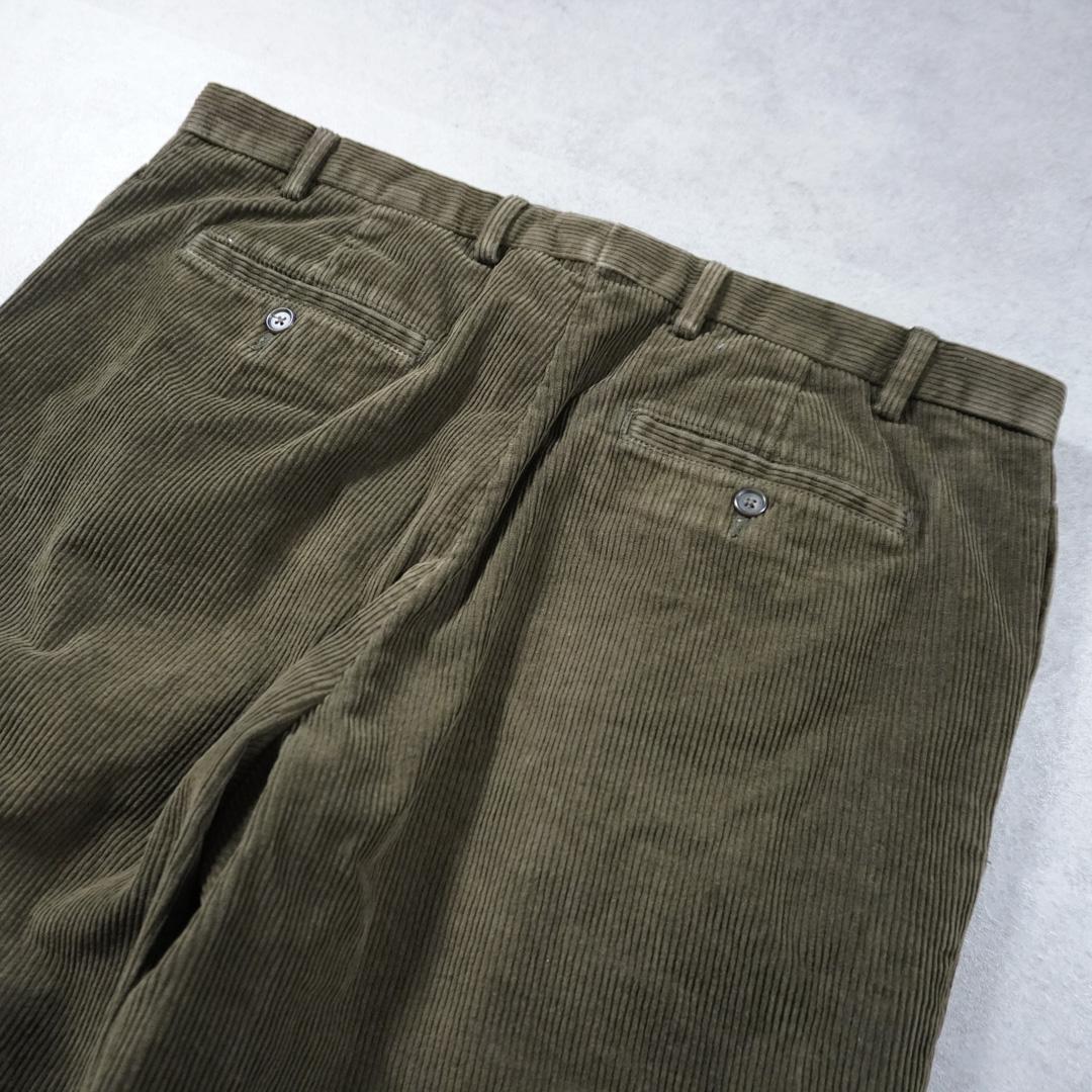 Eddie Bauer 太畝コーデュロイパンツ 2タック ブラウン 古着