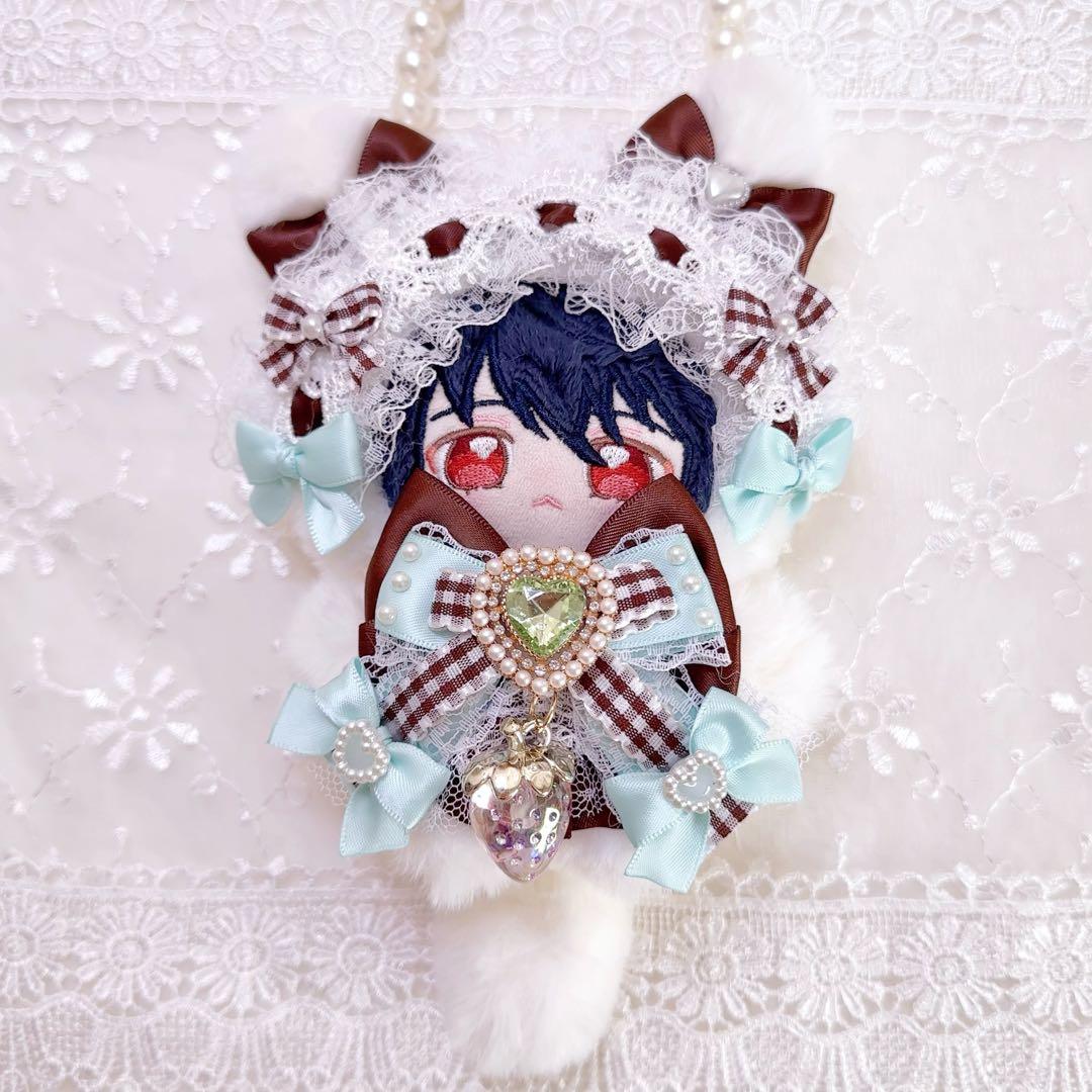 チョコミント　いつぬい　ぬい服　ブラウン　ねこ　緑　ミント　ちびぐるみ