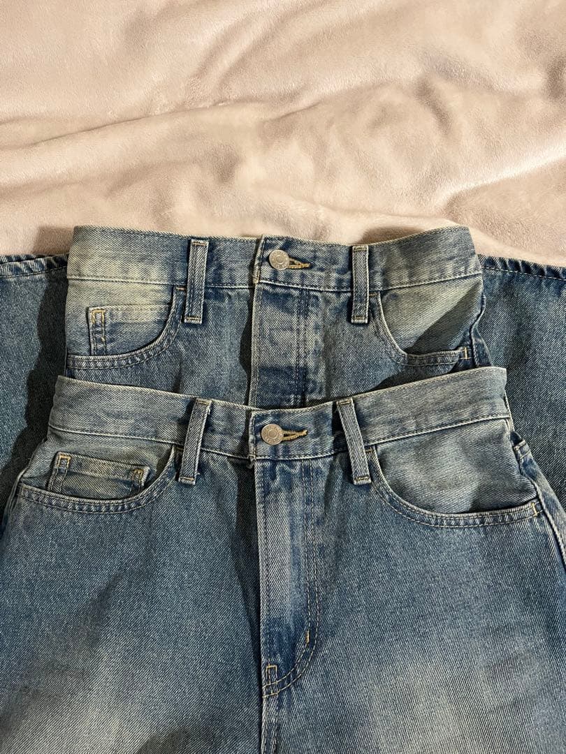 SLY LAYERED STRAIGHT DENIM パンツ