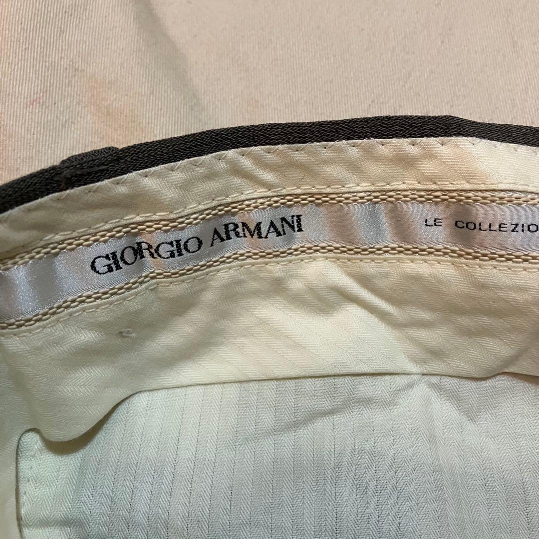 GIORGIO ARMANI 52Rグレー グリーンダブルブレスト スーツ52R
