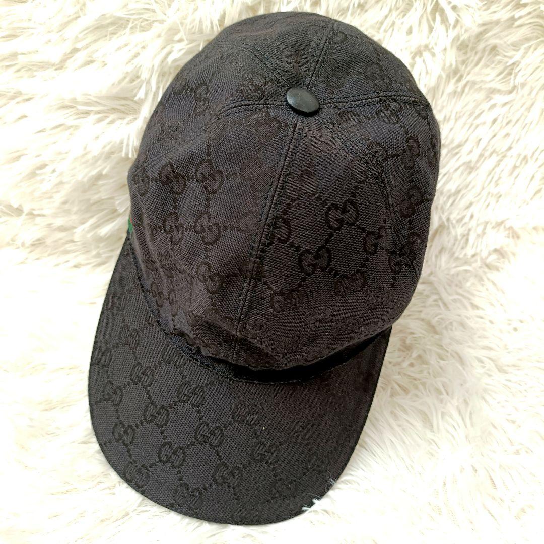 user_cbb68c3e様　美品✨️　グッチ　キャップ　ブラック　M 58cm