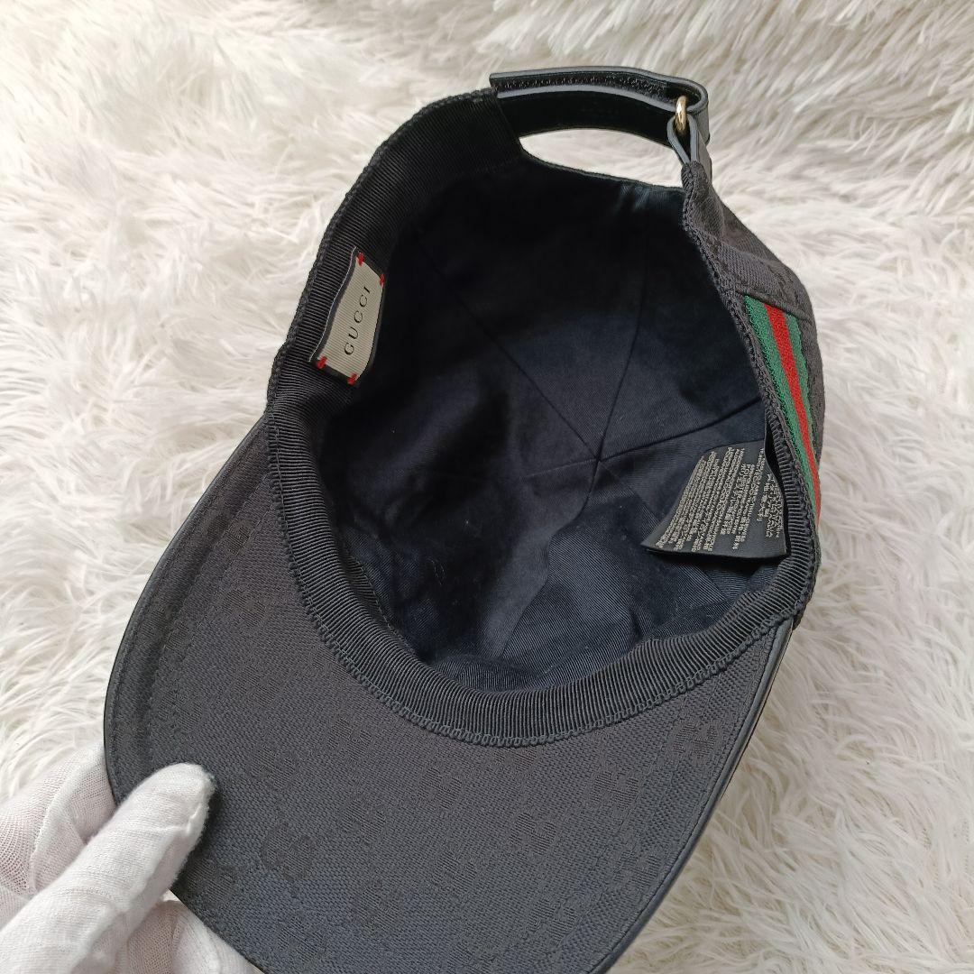 user_cbb68c3e様　美品✨️　グッチ　キャップ　ブラック　M 58cm
