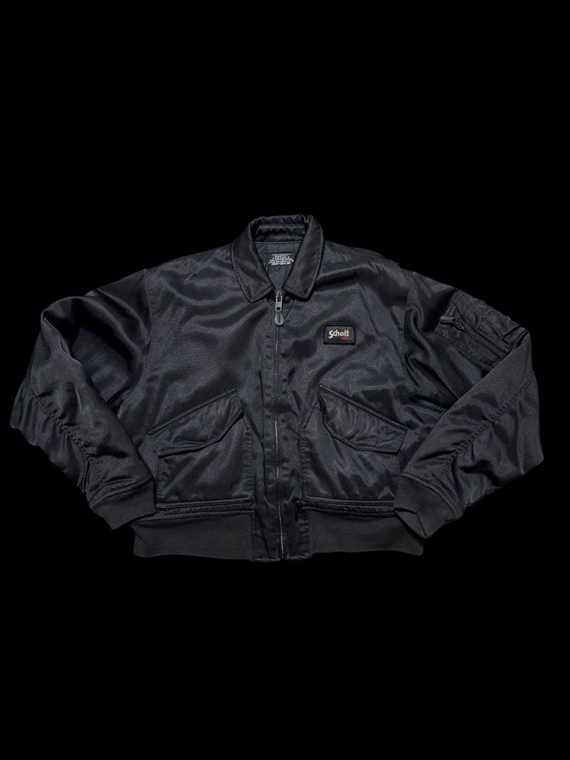 90s schott CWU-R XLサイズ　ブラック フライトジャケット