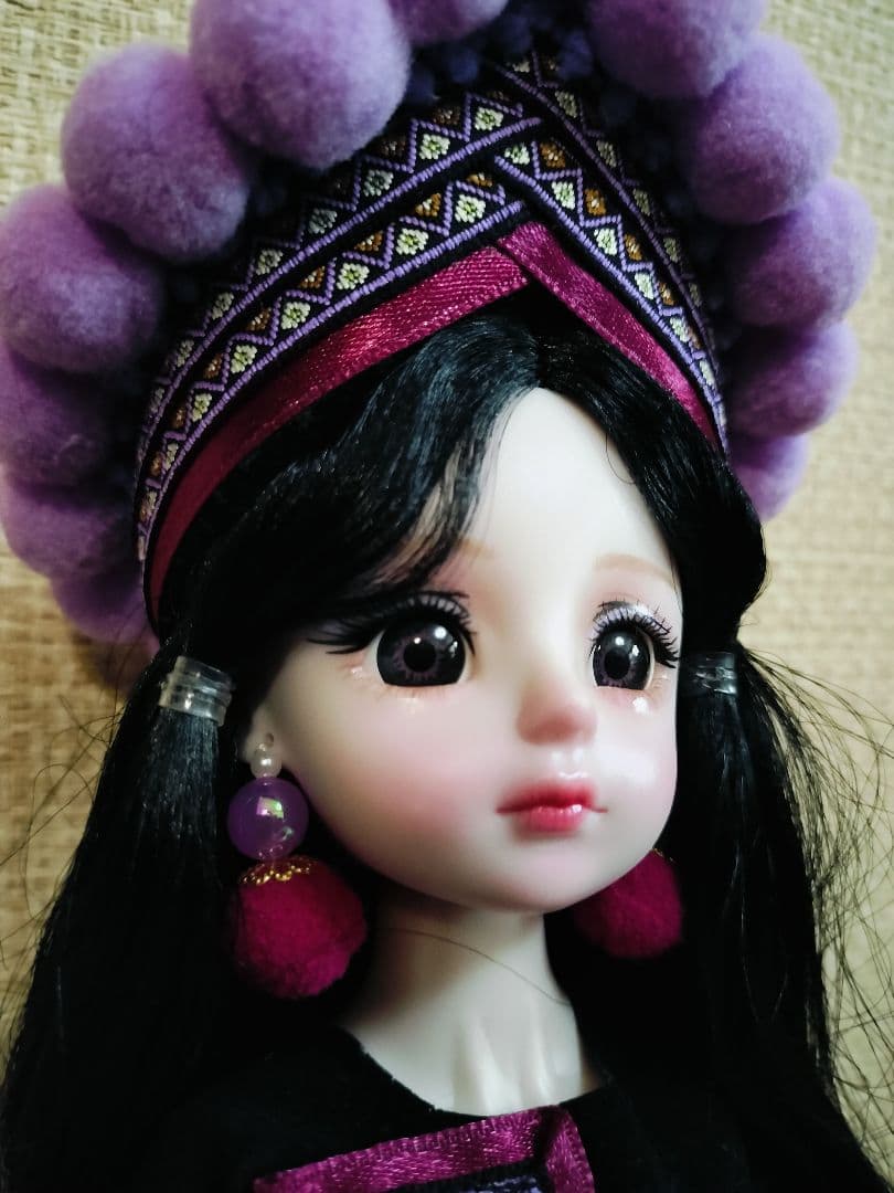 ハンドメイド　人形　モン族人形　置物　インテリア　1点もの　新品　タイ製15