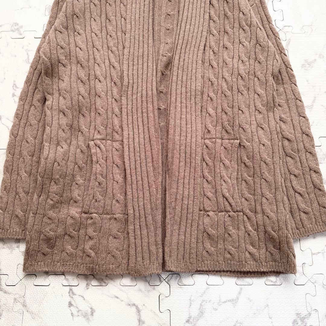 極美品♡ マックスマーラ カシミヤ混 カーディガン ケーブルニット L 白タグ