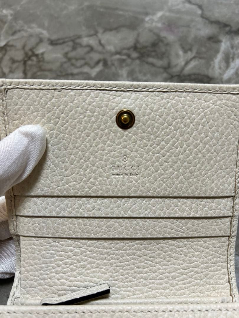 GUCCI Garden 店舗限定品レザー 二つ折り財布 コウモリ【日本未入荷】