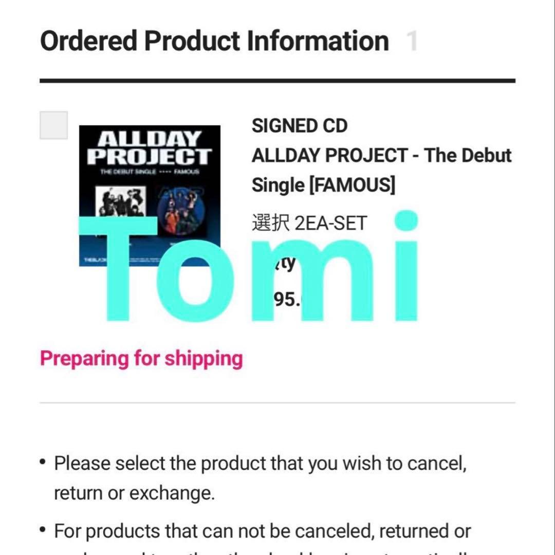 ③ ALLDAY PROJECT Mwave 直筆サイン入りアルバム トレカ
