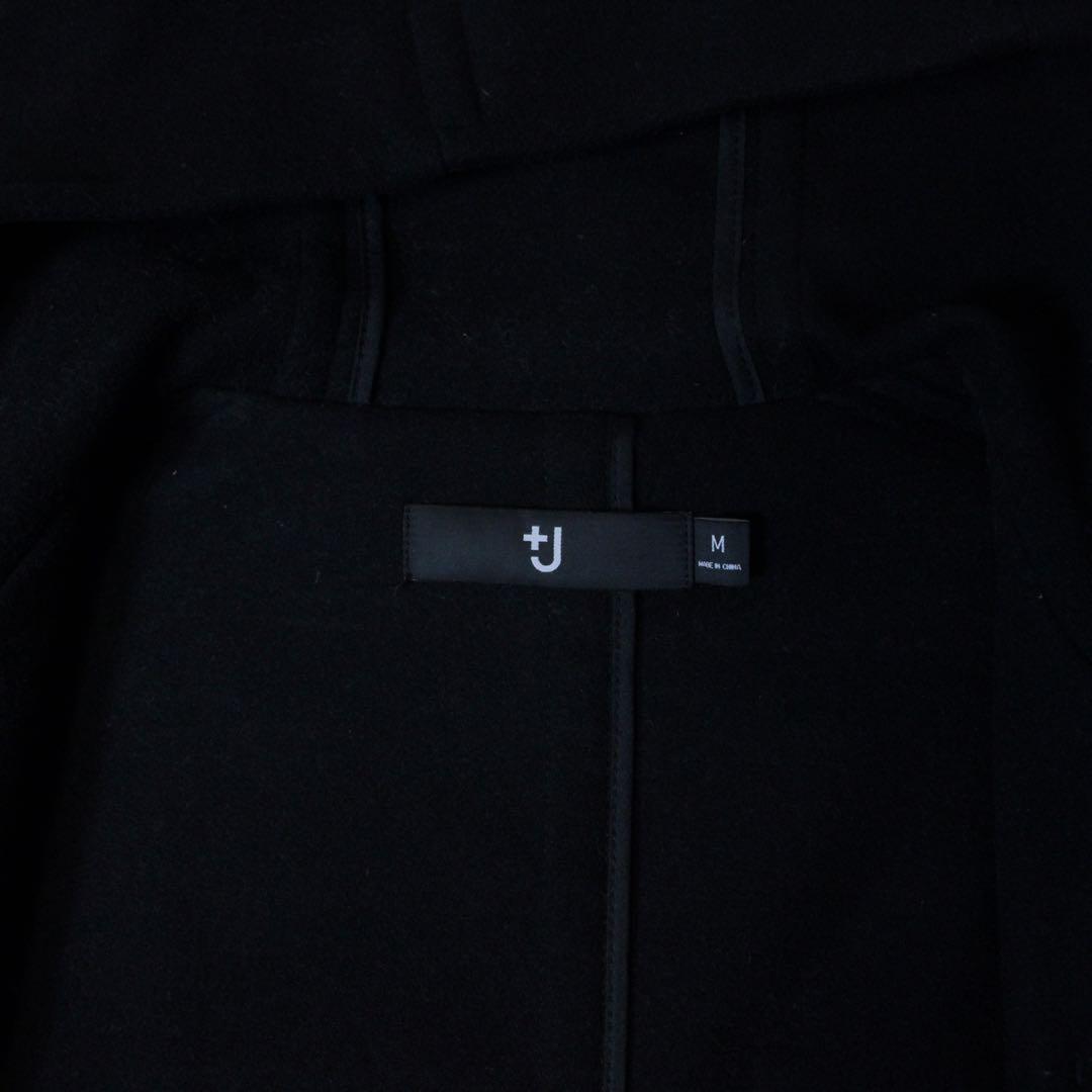 極美品 UNIQLO +J ウールオーバーサイズダッフルコート ブラック 黒 M