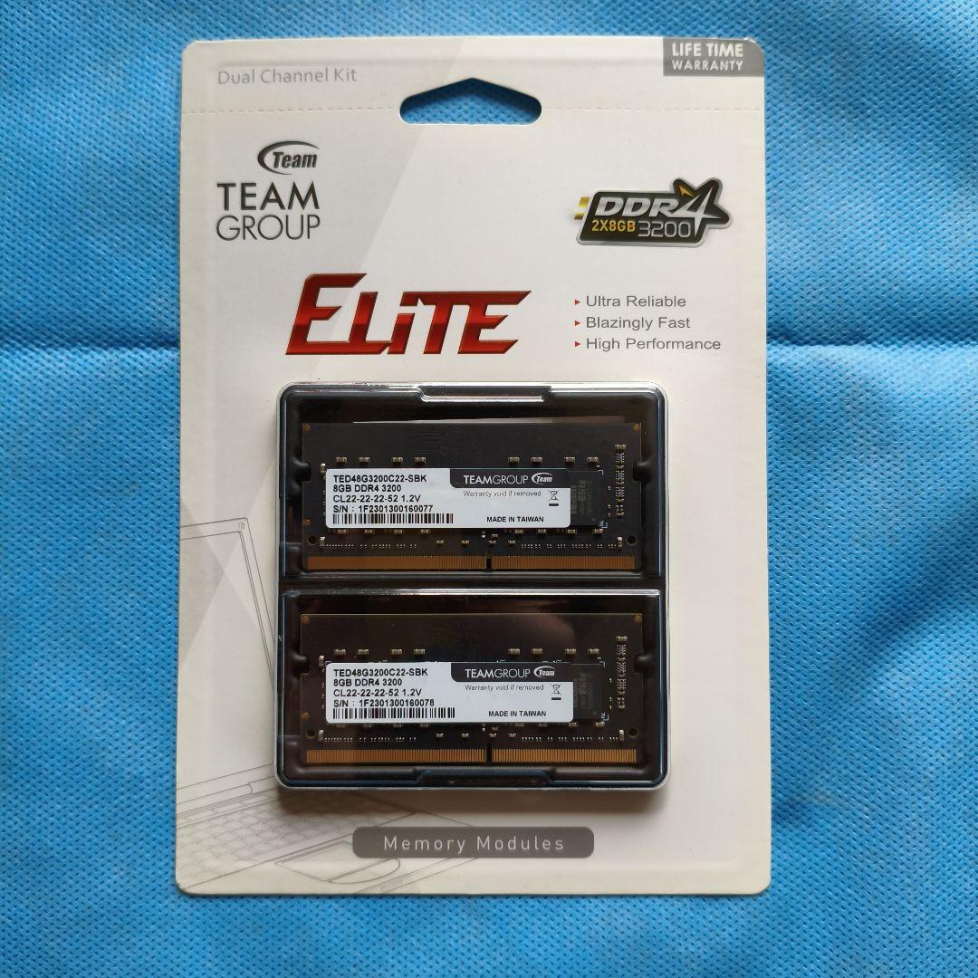 TEAM GROUP 16GB(8GBx2) DDR4 3200MHz メモリ