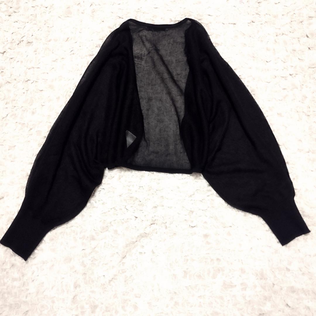 未使用タグ付 ジェンヌ 25SS シアー ボレロ ブラック L ※訳あり