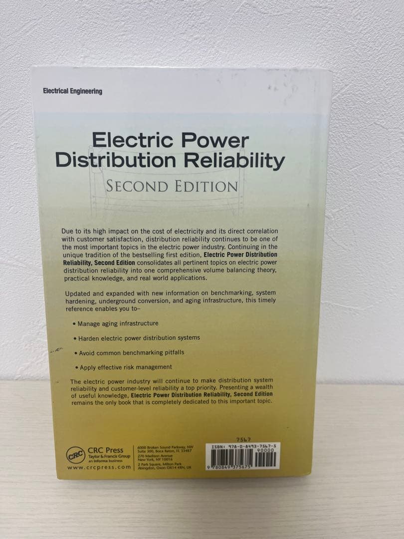 洋書 Electric Power Distribution Reliability