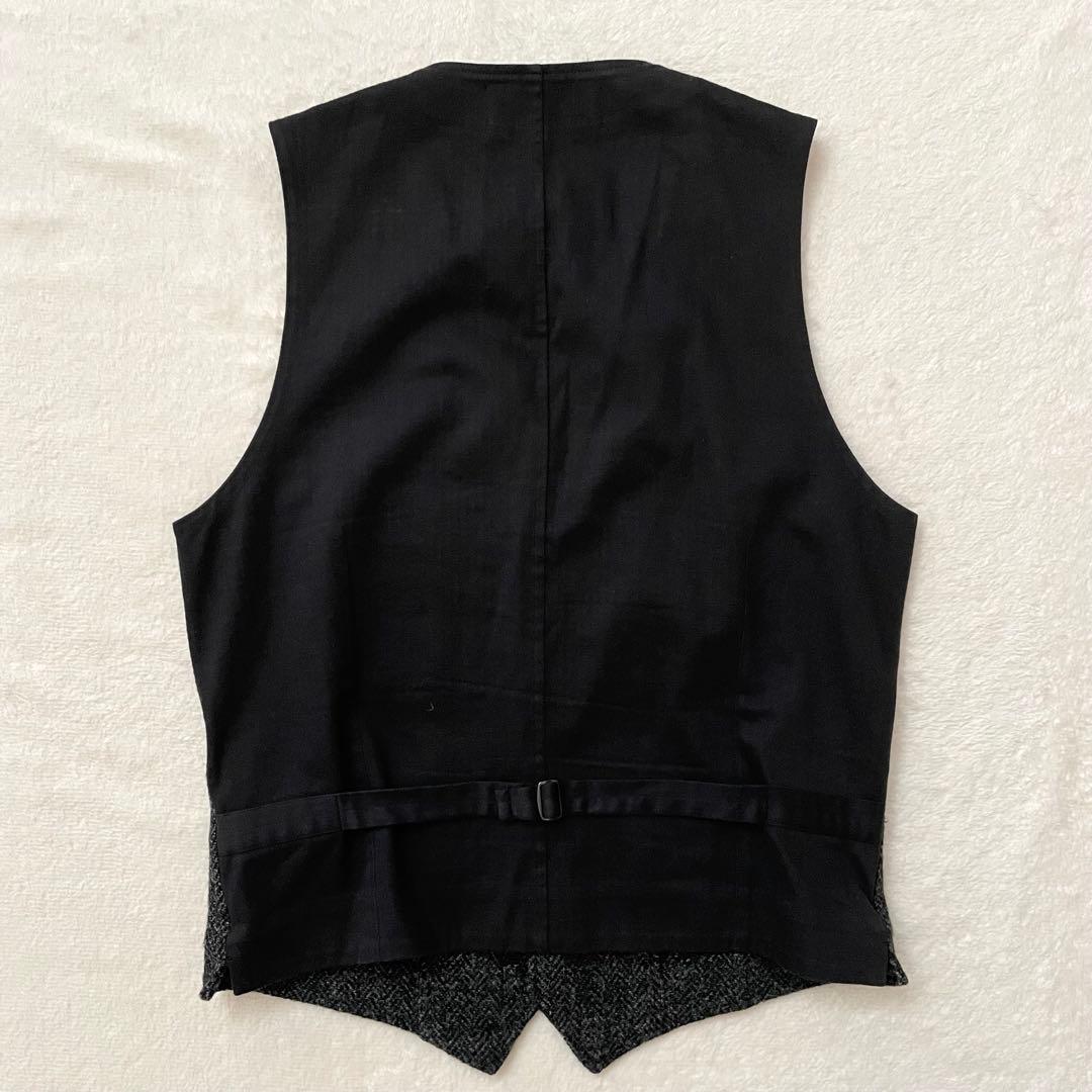 美品 Harris Tweed HAND WOVEN ウールベスト M グレー